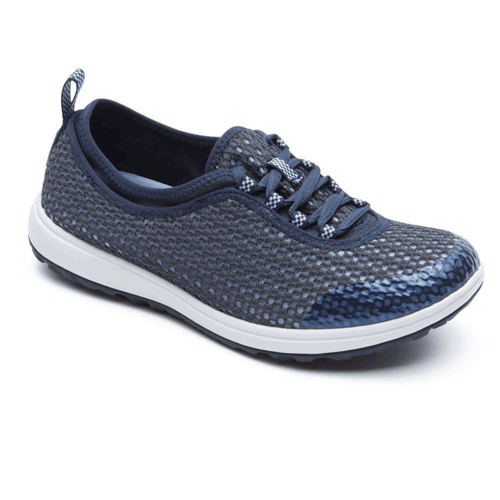 Rockport Singapore Womens Sneakers - WALK360 Washable Laceup Blue - YN1478029